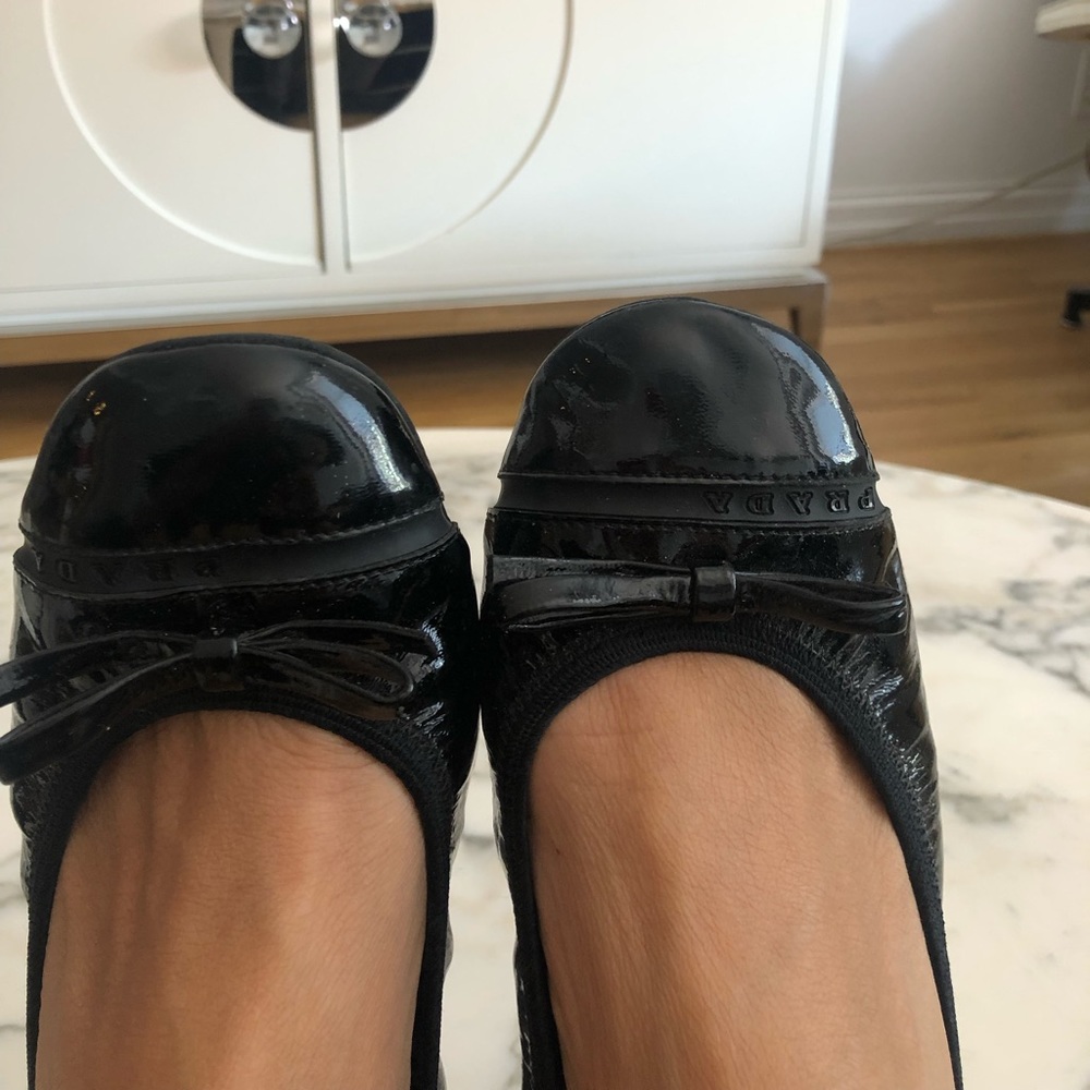 PRADA patent Ballerina Flat // Size 38